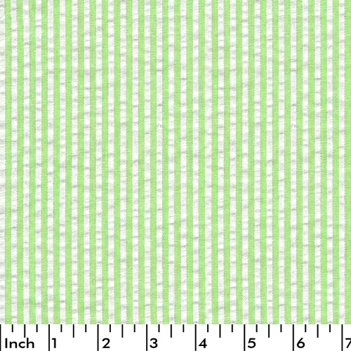 XM 5.0 - Lime green medium stripe seersucker